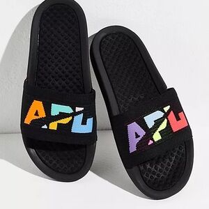 APL Black Slides with Colorful Logo